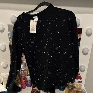 Black Snowflake Women's Top